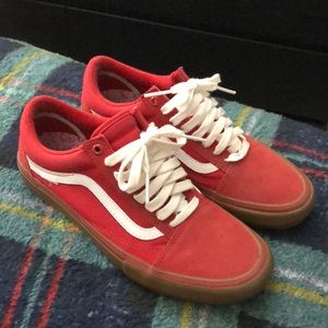 Vans old skool pro “red/white/gum”